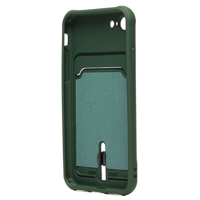 Чехол-накладка - SC304 с картхолдером для "Apple iPhone 7/iPhone 8/iPhone SE 2020" (dark green) (208662)