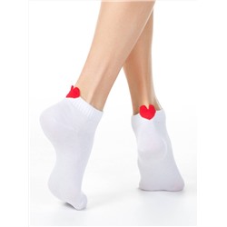 Носки женские CONTE Короткие хлопковые носки с пикотом-«сердечком»