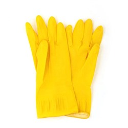 Перчатки резиновые XL желтые Vetta