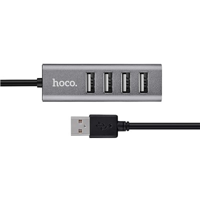Хаб USB Hoco HB1 USB-4USB (80cm) (tarnish)