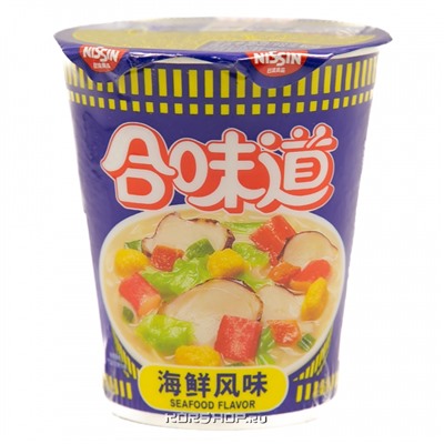 Лапша б/п со вкусом морепродуктов Nissin, Китай, 76 г Акция