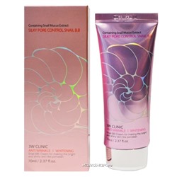 ВВ-крем с экстрактом улитки BB Cream Silky Pore Control 3W Clinic, Корея, 70 мл Акция