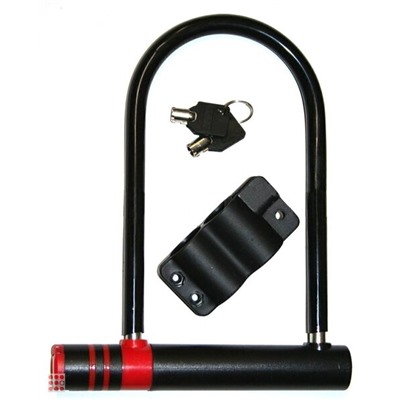 Велозамок-скоба с ключами 180x245мм., с крепежом