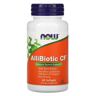 Now Foods, AlliBiotic CF, 60 капсул