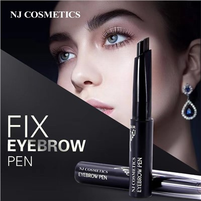 NJ Cosmetics/ Карандаш для бровей, тон 103 Black