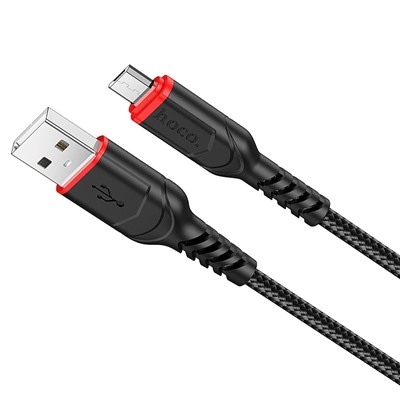 Кабель USB - micro USB Hoco X59 Victory PD (повр. уп.)  100см 2,4A  (black)