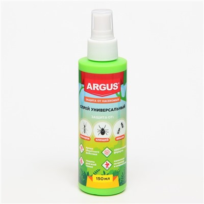 Лосьон-спрей "Argus", универсальный, от комаров, клещей, мокрецов, москитов, мошек, 150 мл