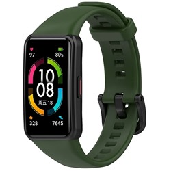 Ремешок - Honor Band 6 силикон на кнопке (green)