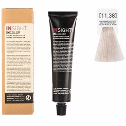 INSIGHT Краситель 11.38 платиновый золот.-жемчужн. блонд. PLATINUM, GOLDEN PEARL BLOND 100 мл