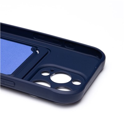 Чехол-накладка - SC304 c картхолдером для "Apple iPhone 16 Pro" (dark blue) (234451)