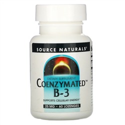 Source Naturals, Coenzymated B-3, 25 mg, 60 Lozenges