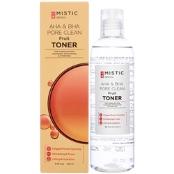 MISTIC Тонер для лица очищающий ФРУКТОВЫЕ КИСЛОТЫ AHA/BHA Pore Clean Fruit Toner 250 мл