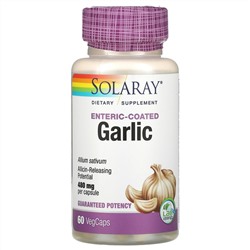 Solaray, Enteric-Coated Garlic, 480 mg, 60 VegCaps