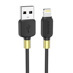 Кабель USB - Apple lightning Borofone BX59 Defender (повр. уп)  100см 2,4A  (black)