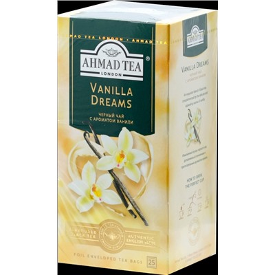 AHMAD TEA. Flavoured Collection. Vanilla dreams карт.пачка, 25 пак.