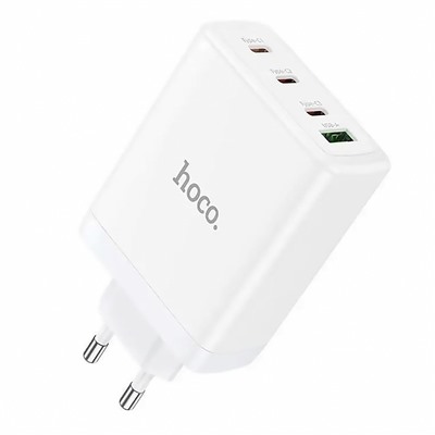 Адаптер Сетевой Hoco N31 PD 3Type-C/USB 100W (white)