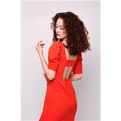 9104 Платье с открытой спинкой красное (остаток: 44, 48)