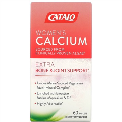 Catalo Naturals, Women's Calcium, Bone & Joint Support, 60 Tablets