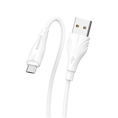 Кабель USB - micro USB Borofone BX18  200см 2,4A  (white)