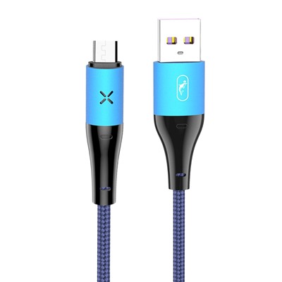 Кабель USB - micro USB SKYDOLPHIN S49V (повр. уп.)  100см 3A  (blue)