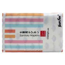 Женские гигиенические прокладки ночные YourSun (350 мм), Китай, 6 шт Акция