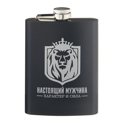 Фляжка для алкоголя "Настоящий мужчина", нержавеющая сталь, 240 мл, 8 oz