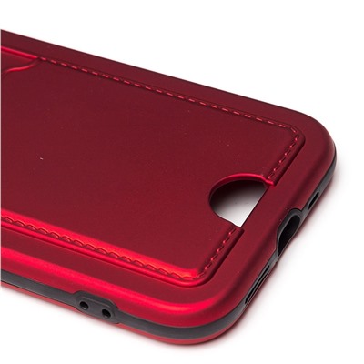 Чехол-накладка - PC066 с картхолдером (360) для "Apple iPhone 11 Pro" (red/black) (206975)