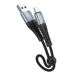 Кабель USB - Apple lightning Hoco X38 Cool Charging (повр. уп)  25см 2,4A  (black)