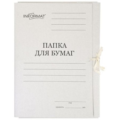 Папка для бумаг с завязками 400г/кв.м RP9140W inФОРМАТ