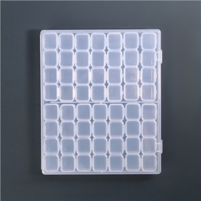 Органайзер для декора, 14 блоков, 4 ячейки, 21 × 17,5 × 2,7 см, цвет прозрачный