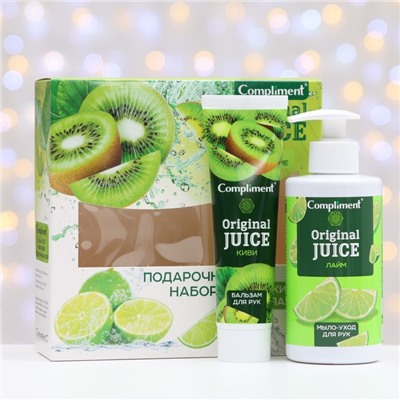 Подарочный набор Original Juice №1490 киви-лайм: Мыло для рук, 320 мл + Бальзам для рук, 100 мл