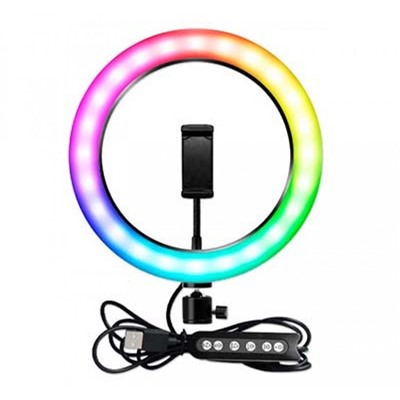 Кольцевая лампа - MJ26 RGB, 26 см (повр.уп) (black/RGB)