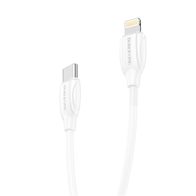 Кабель Type-C - Apple lightning Borofone BX19  100см 3A  (white)