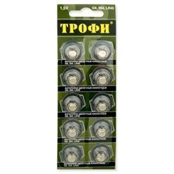 Элемент марганцево-щелочный Трофи G 9 Button Cell (10-BL) (200/1600)