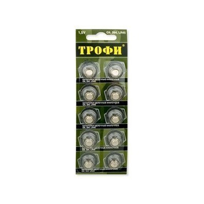 Элемент марганцево-щелочный Трофи G 9 Button Cell (10-BL) (200/1600)