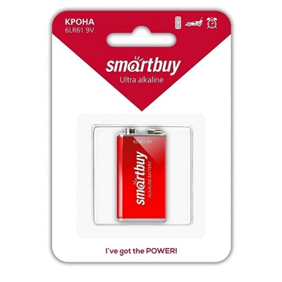 Батарейка 9V (крона) Smart Buy 6LR61 (1-BL) (12/240)