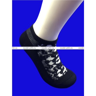 ЦЕНА 6 ПАР: BFL носки женские укороченные хлопок + капрон арт. 288