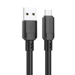 Кабель USB - micro USB Borofone BX81 (повр. уп.)  100см 2,4A  (black)