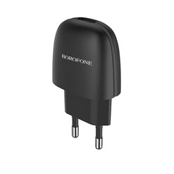 Адаптер Сетевой с кабелем Borofone BA49A Vast USB 2,1A/10W (USB/Lightning) (black)