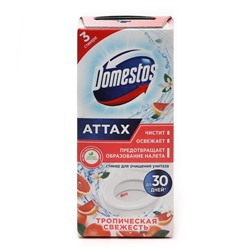 Стикер для очищения унитаза Domestos "Тропическая свежесть", 3 шт , 10 г