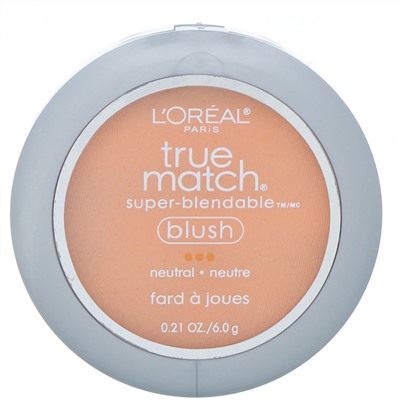 L'Oreal, Румяна True Match Super-Blendable Blush, оттенок N3-4 «Невинный румянец», 6 г