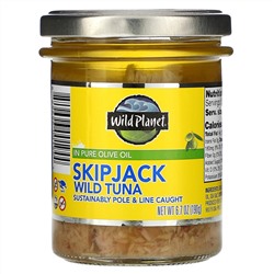 Wild Planet, Skipjack Wild Tuna in Pure Olive Oil, 6.7 oz (190 g)