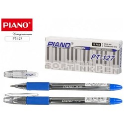 Ручка шариковая масляная "PIANO" 0.5мм синяя, с грипом PT-127-12/син./ Piano
