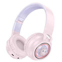 Bluetooth-наушники полноразмерные Hoco W50 Cute fun (pink)