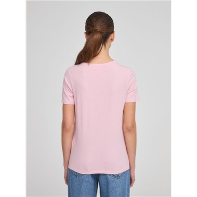 Базовая футболка с круглым вырезом Розовый