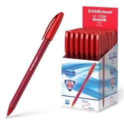 Ручка шариковая U-108 Original Stick Ultra Glide Technology красная 1.0мм 47597 ErichKrause
