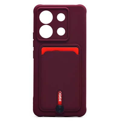 Чехол-накладка - SC304 с картхолдером для "Xiaomi Redmi Note 13 Pro 5G" (bordo)