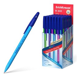 Ручка шариковая R-301 Stick.Neon синяя 0.7мм 53342 ErichKrause