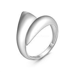 Кольцо женское из родированного серебра