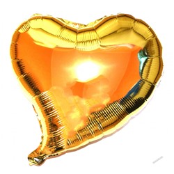В0386-2 Шар сердце изгиб 46см золот